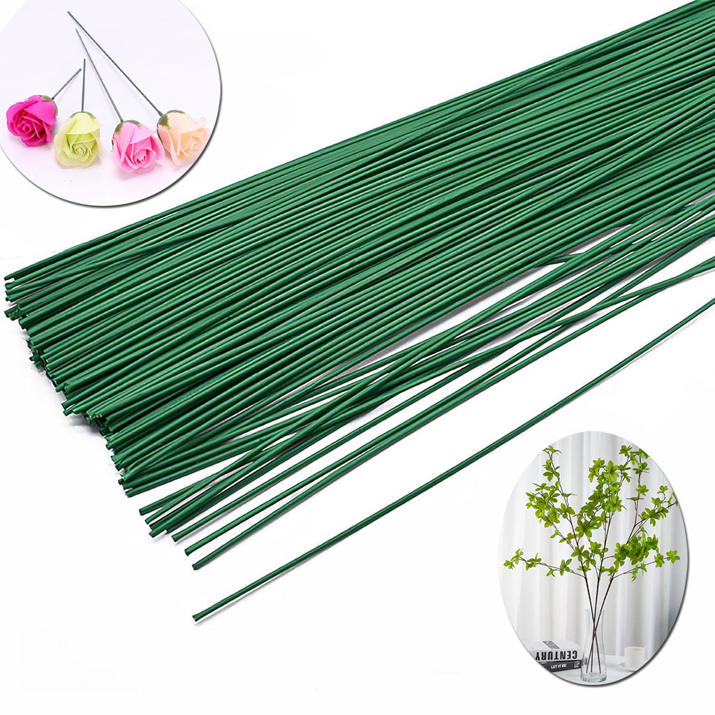 Arame Plastificado 40cm - Tutor para Flor Artificial - 10-100 Pçs - DIY Arranjos