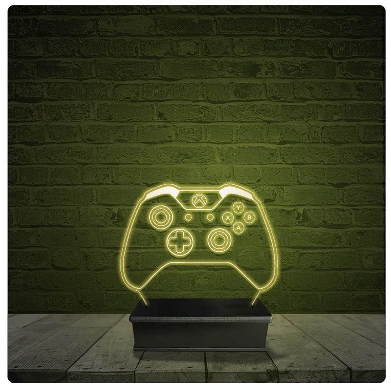 Led Luminária Acrílico Abajur - Controle Xbox One
