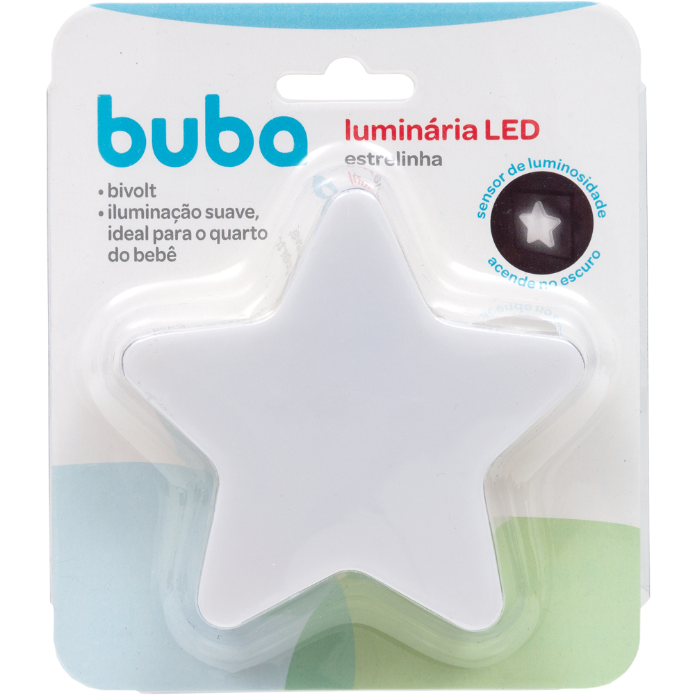 Luz Noturna Led Com Sensor Estrela Buba Para Casa