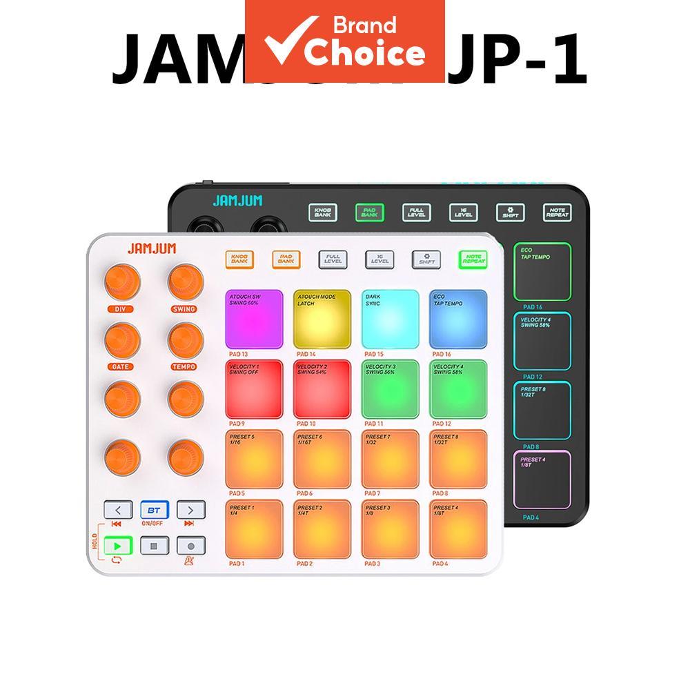 JAMJUM JP 1 Controlador MIDI Sem Fio Bluetooth Pad Beat Maker Máquina RGB Drum De Produção De Música Portátil Bateria Em