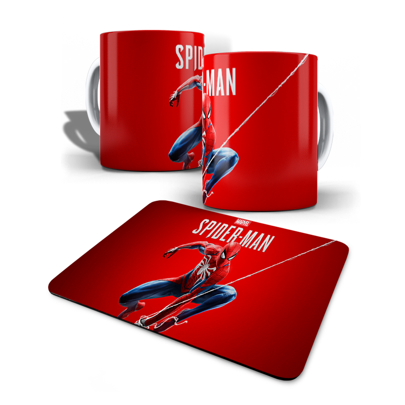 Kit Caneca Personalizada + Mouse Pad Homem Aranha Modelo 17
