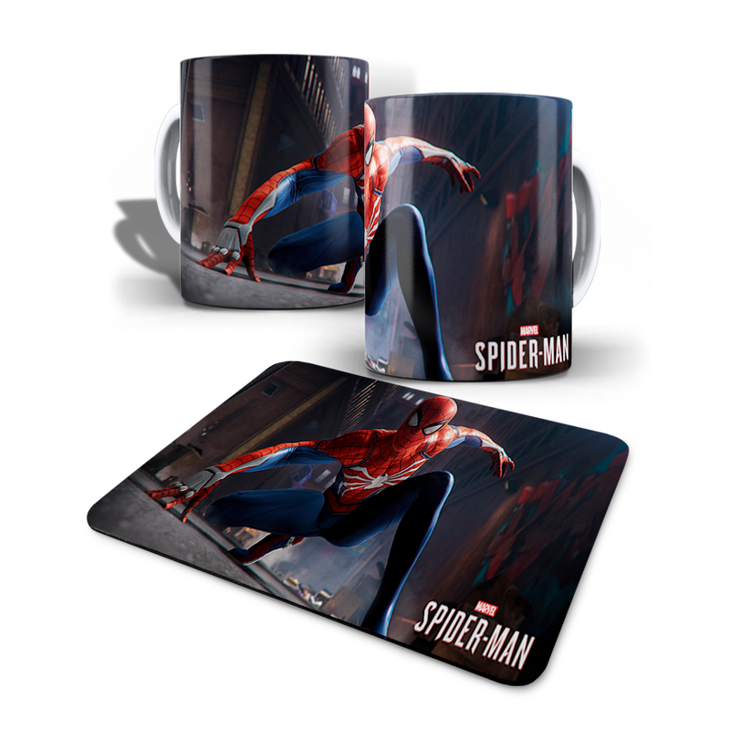 Kit Caneca Personalizada + Mouse Pad Homem Aranha Modelo 12