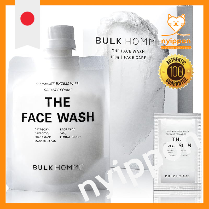 [Renewal] BULK HOMME Facial Cleansing Foam for Men 100g + BULK HOMME Product Sample (One Use) Foam Cleanser Pore Care Sk