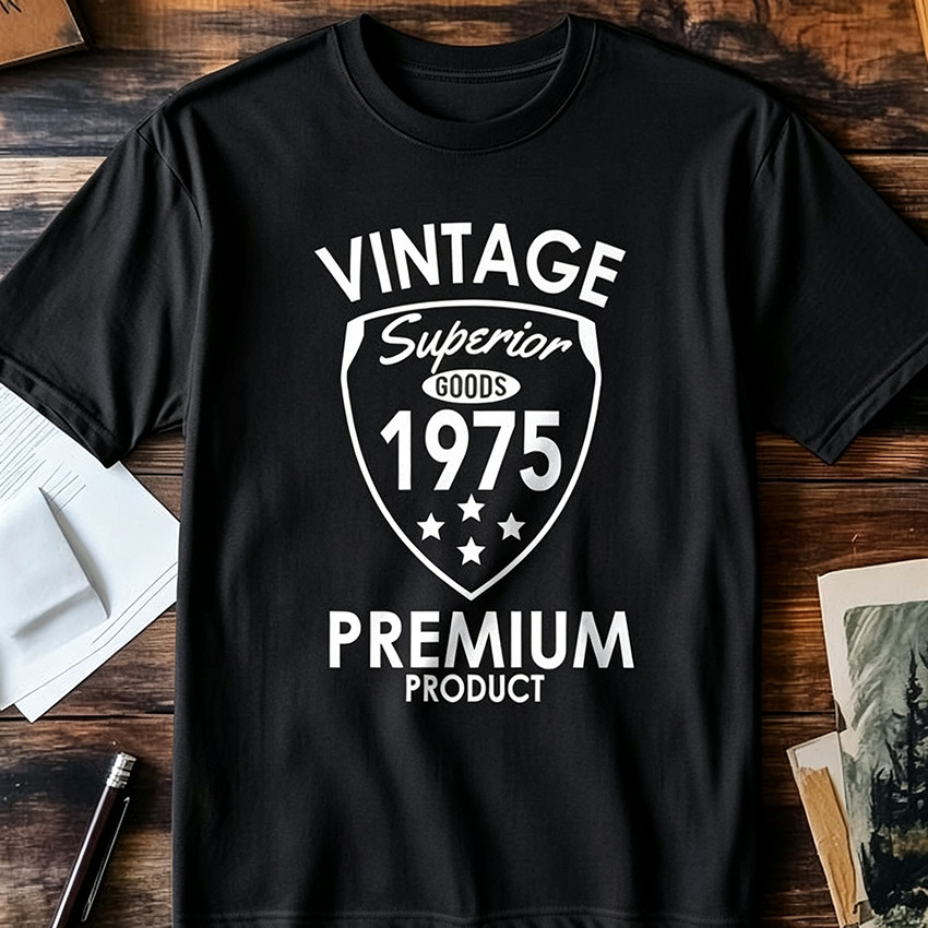 Camiseta Masculina Feminina Oversized Estampa Vintage Superior Goods 1975 Premium Product, Camiseta Streetwear
