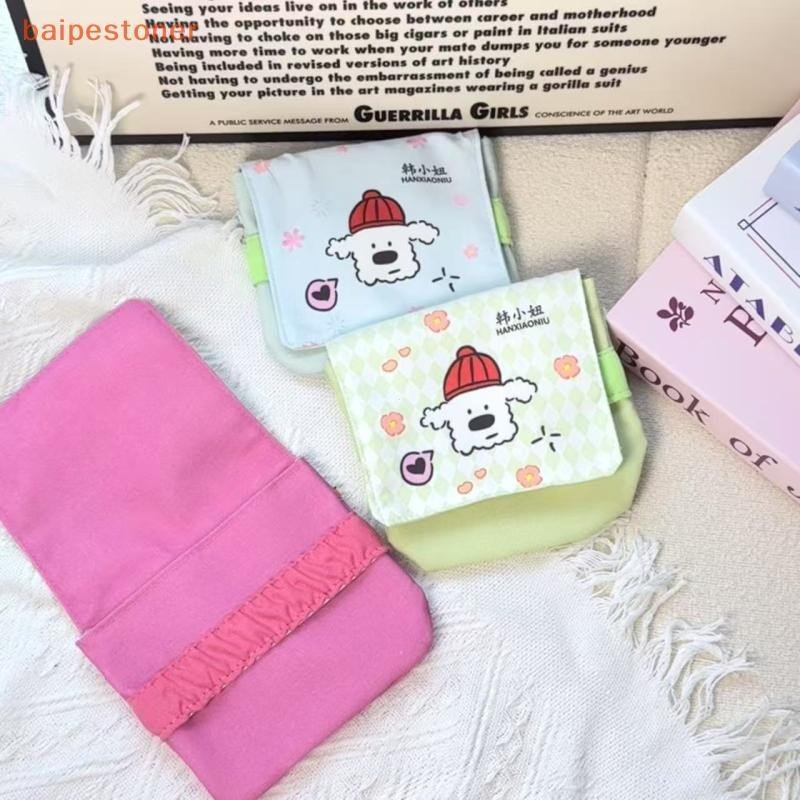 [baipestoner] Mini Bolsa De Cosméticos Para Cachorrinho Fofo Xadrez Chapéu Vermelho Portátil Viagem Armazenamento De Gua