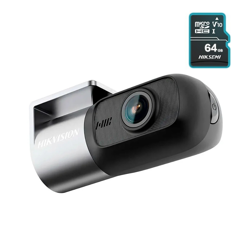 Kit Câmera Veicular Carro Hikvision Ae-DC2018-d1 Dashcam + Cartão MicroSD 64gb