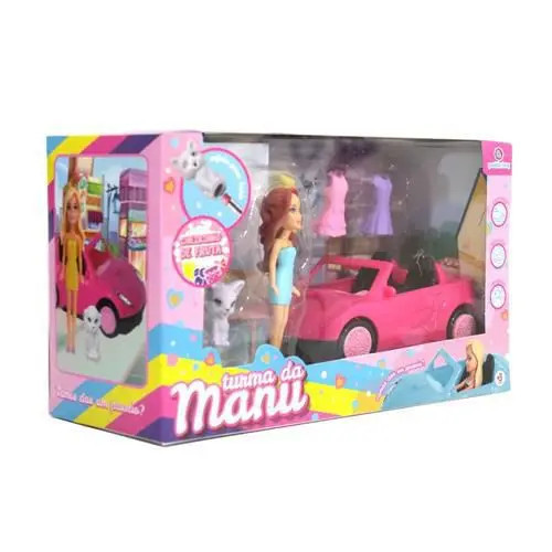 Boneca Turma da Manu Polibrinq com Cheirinho de Fruta CAR5093 Infantil Perfumada