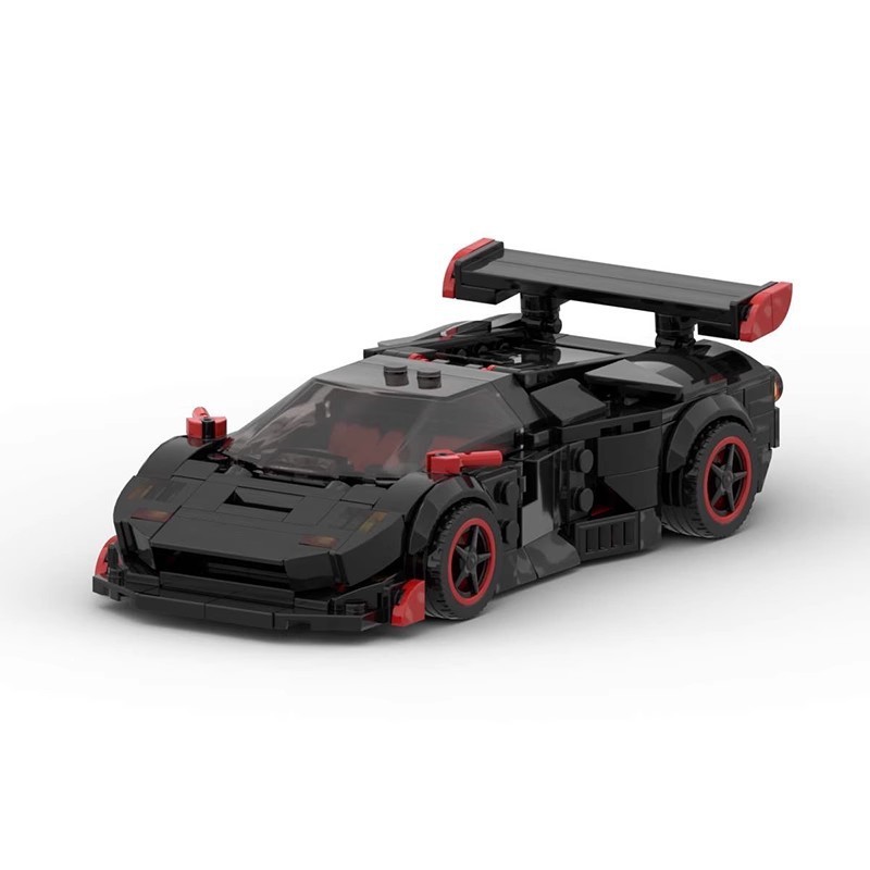 MOC Super Sports Car Dark GT Puzzle, Modelo de Carro de Blocos de Montar Compatível, 389 Peças