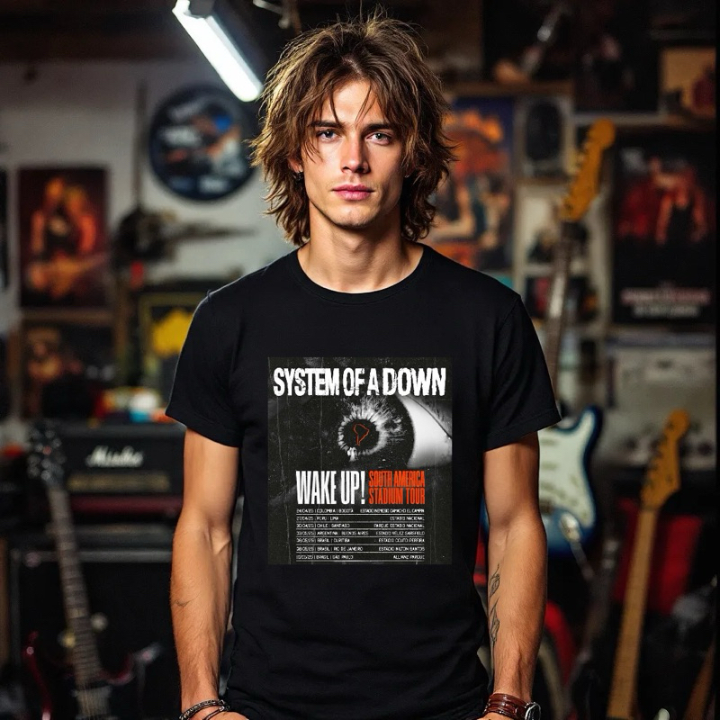 Camiseta System Of A Down Camisa de Banda de Rock PB