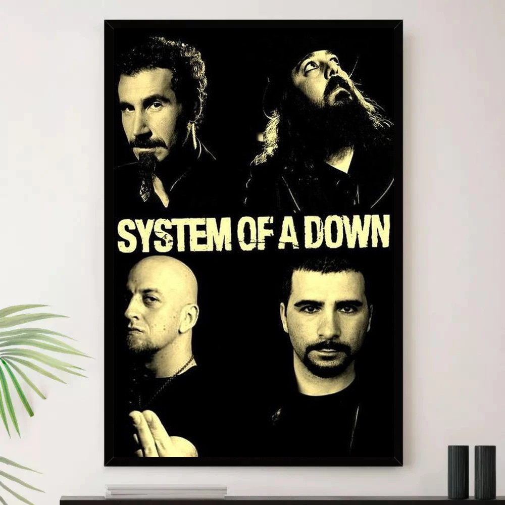 Quadro Placa Decorativa Música Internacional sistem of down Heavy Metal Metal Alternativo Álbuns com Moldura