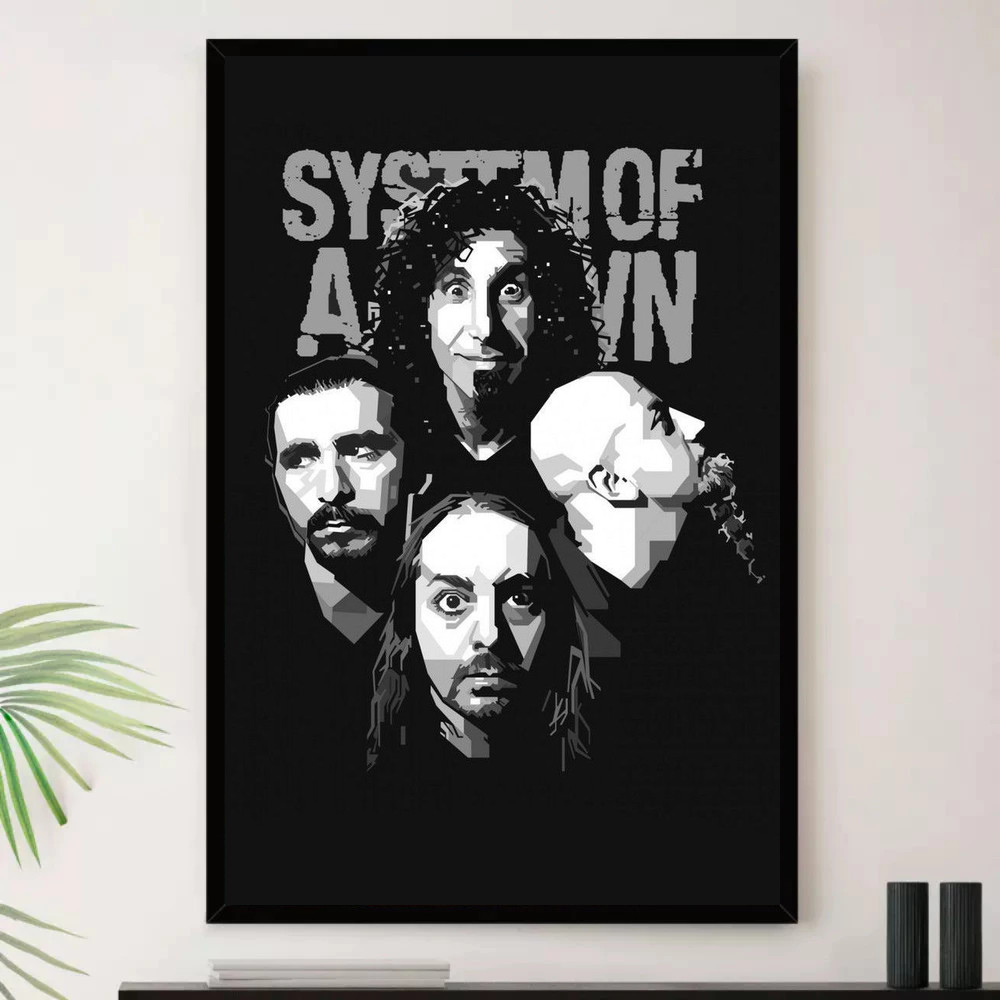Quadro Placa Decorativa Música Internacional sistem of down Heavy Metal Metal Alternativo Álbuns com Moldura