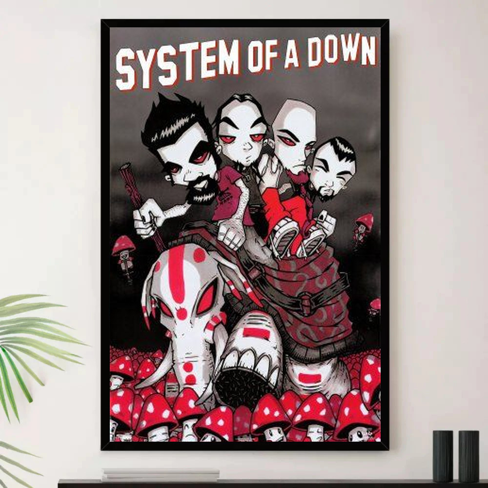 Quadro Placa Decorativa Música Internacional sistem of down Heavy Metal Metal Alternativo Álbuns com Moldura