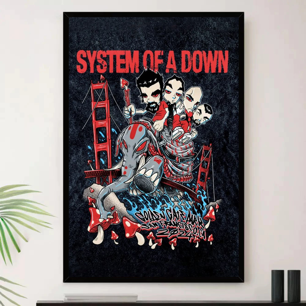 Quadro Placa Decorativa Música Internacional sistem of down Heavy Metal Metal Alternativo Álbuns com Moldura