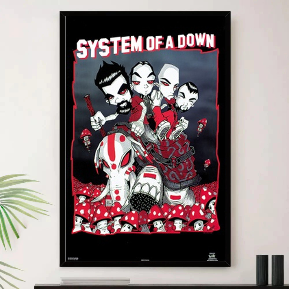 Quadro Placa Decorativa Música Internacional sistem of down Heavy Metal Metal Alternativo Álbuns com Moldura