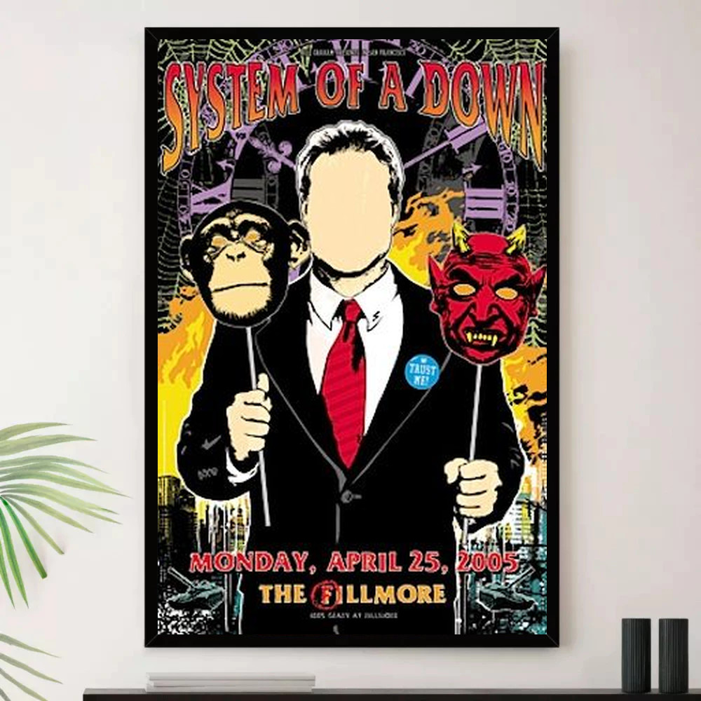 Quadro Placa Decorativa Música Internacional sistem of down Heavy Metal Metal Alternativo Álbuns com Moldura