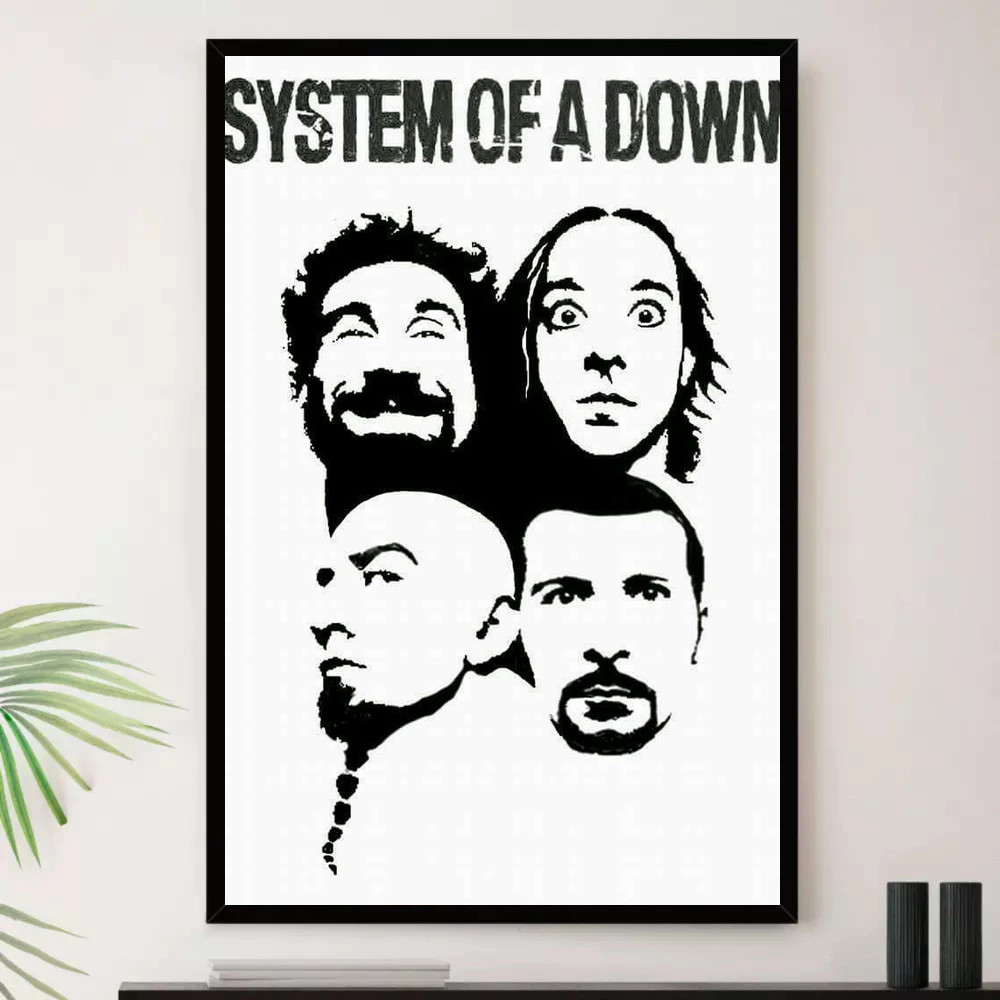 Quadro Placa Decorativa Música Internacional sistem of down Heavy Metal Metal Alternativo Álbuns com Moldura