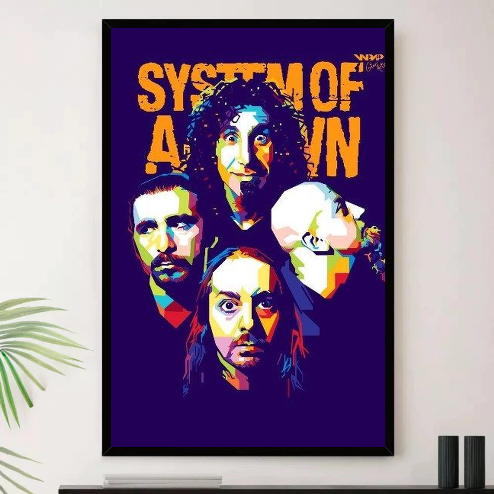 Quadro Placa Decorativa Música Internacional sistem of down Heavy Metal Metal Alternativo Álbuns com Moldura