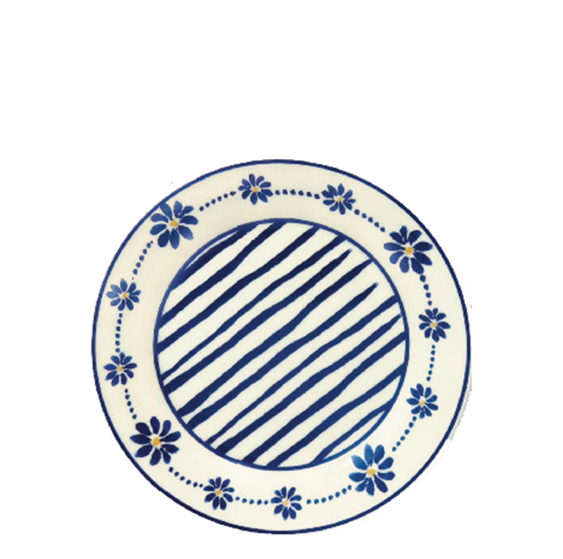 DONNA MARGARIDAS PRATO SOBREMESA 18 CM - CAIXA C/ 12 PEÇAS
