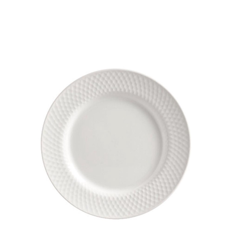 BRANCO RELEVO - PRATO SOBREMESA 21 CM - CAIXA C/ 6 PEÇAS