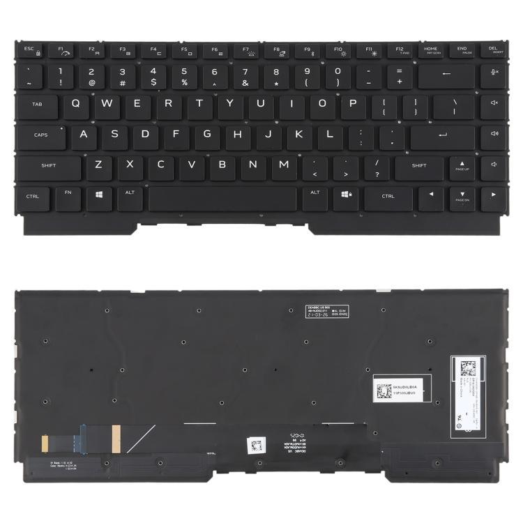 Peças Para Laptop PC Versão Dos Eua Teclado Retroiluminado Colorido DELL Alienware M15 R5 M15 R6 M15 R7