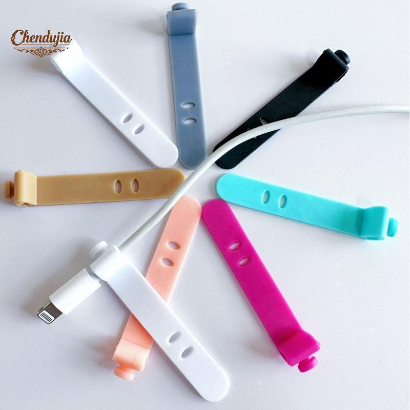 Correias De Gerenciamento De Cabos Ajustáveis Chen 10 Unidades Soft TPR Reutilizáveis Multicoloridas Para Uso Em Escritó