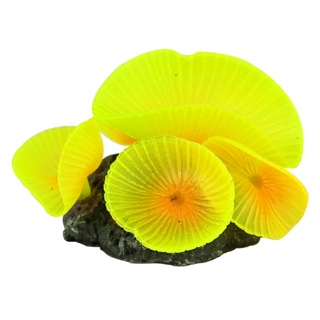 ENFEITE DE SILICONE SOMA CORAL MUSHROOM GIANT AMARELO