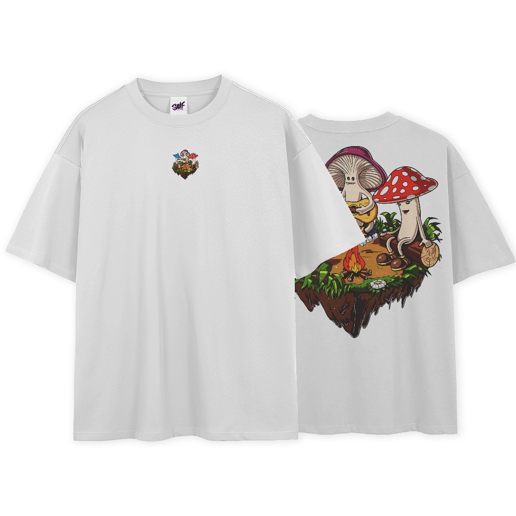Camiseta Mushroom Cogumelos Color Moda Streetwear Unissex Lançamento 100% Algodão