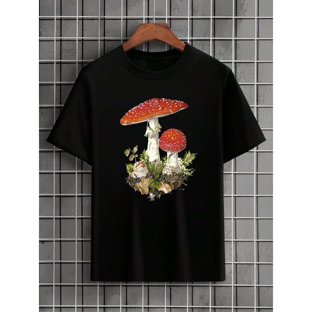 Camiseta Cogumelo Casual Mushroom Street Camisa Blusa Unissex Masculino Feminino 100% Algodão Top Premium Plus Size