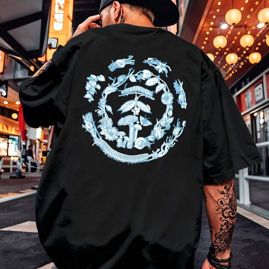 Camiseta Element Mushroom Street Flor Camisa Blusa Unissex Masculino Feminino 100% Algodão Top Premium Streetwear