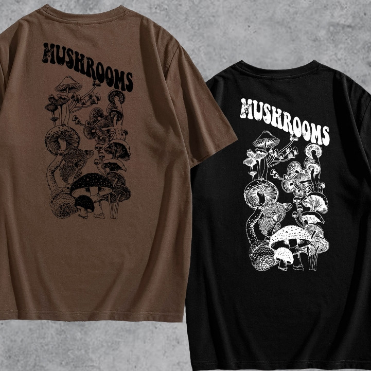 Camiseta  Cogumelos/Mushrooms Estampa de Costas