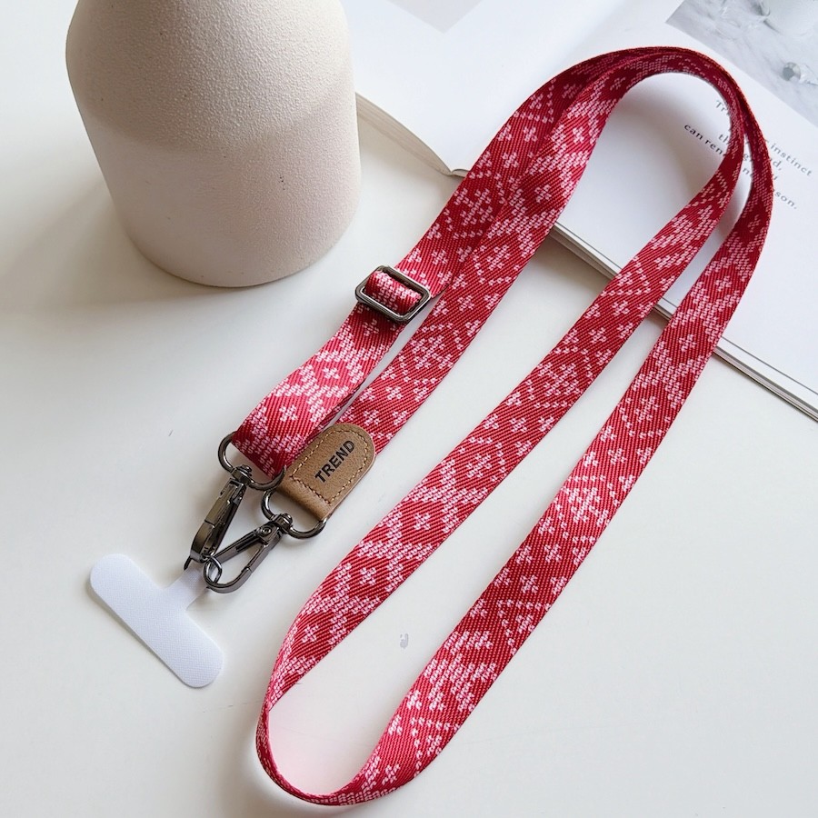 Padrão Retro Universal Ajustável Crossbody Telefone Celular Cordão Neckband Cinta Corda Anti-Perdido Colhedores De Com C