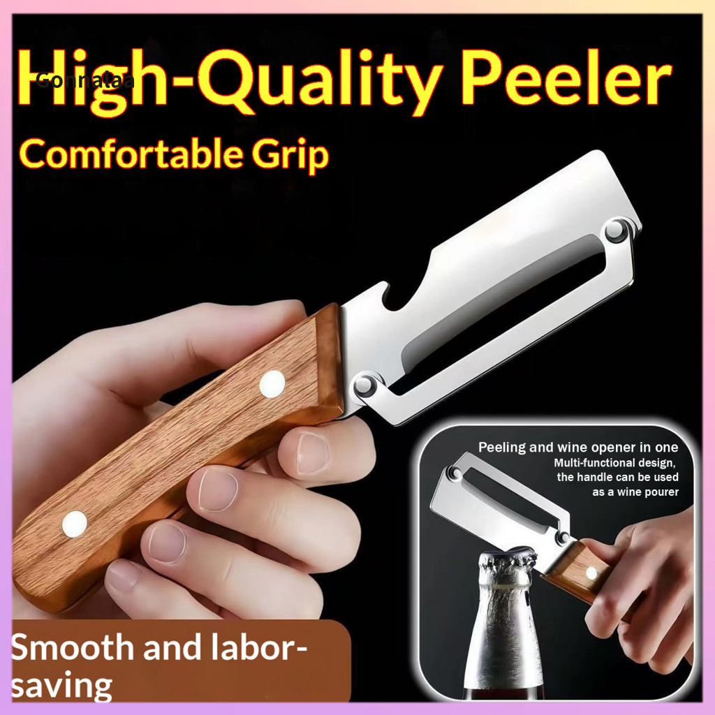 Wide Cutting Surface for Maximum Efficiency: This peeler is designed with curved blades and enlarged openings covering