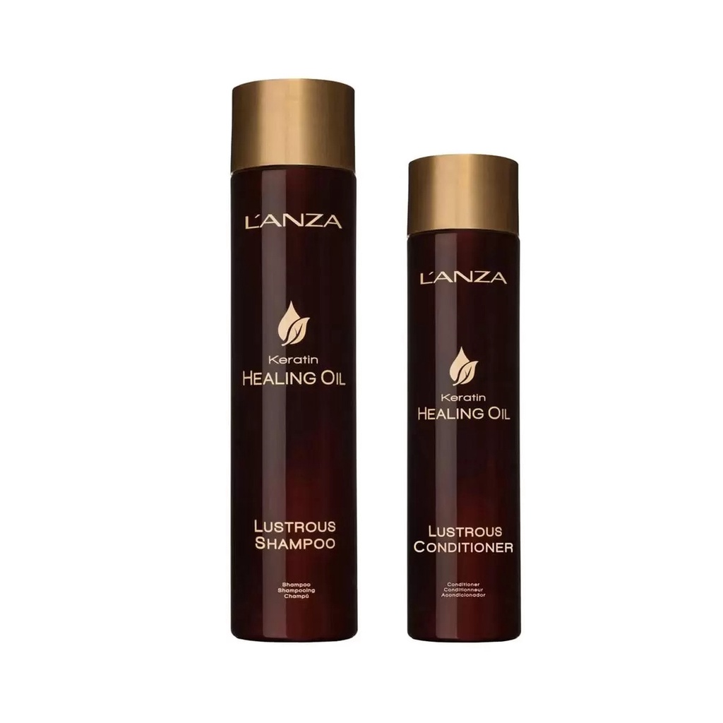 Kit Lanza Keratin Healing Oil Sh300ml E Cond250ml Nutrição Luxuosa