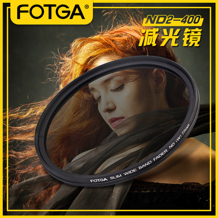 Filtro de Densidade Neutra Ajustável FOTGA ND2-400 40.5-77mm para SLR, Venda Direta do Fabricante, OEM Disponível