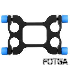 FOTGA DP3000 M2 Deslizador de quatro furos com orifício para haste de 15mm, sistema de trilho para microfilmes, braçadei