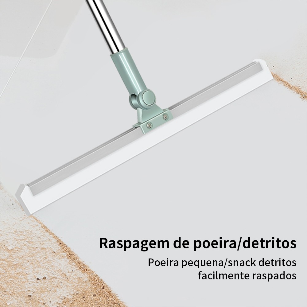 Vassoura Magica Rodo De Silicone Seca Box Banheiro 1 Meter Cabo Inox Articulado Multiuso