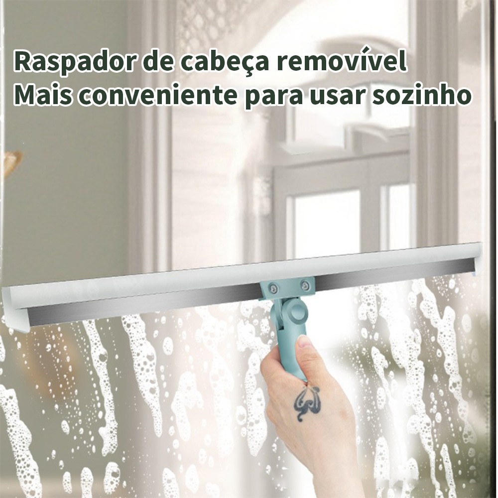 Rodo De Silicone Para Janela E Espelho Cabo 1 Meter Articulado Vassoura Magica Puxa Agua