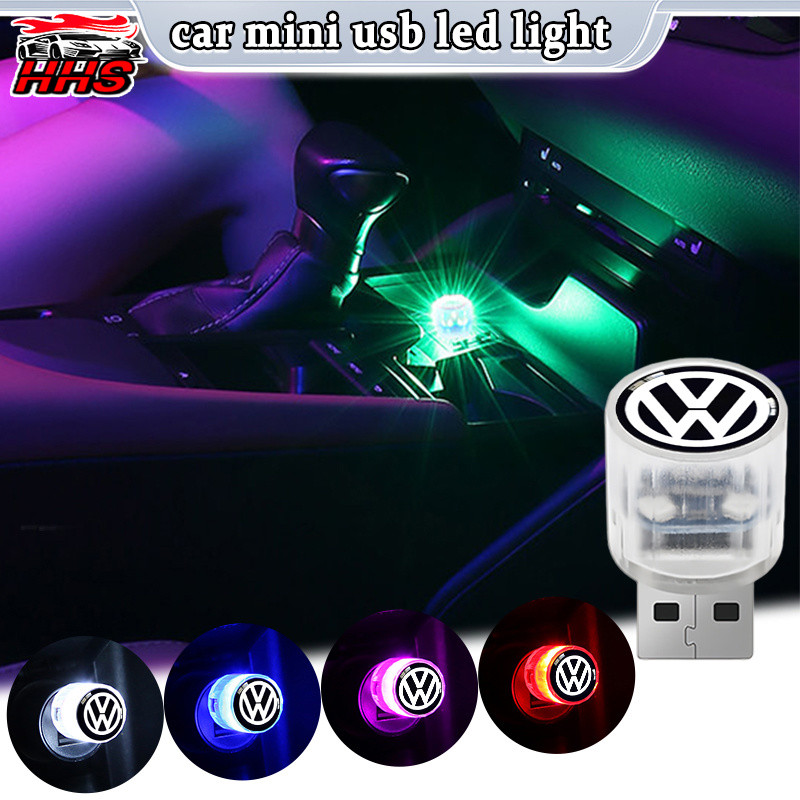 Volkswagen Car Usb Led Sem Fio Iluminação Interior Do Carro Mini Atmosfera Luz Multi-Função Fácil De Usar Para VW Polo U