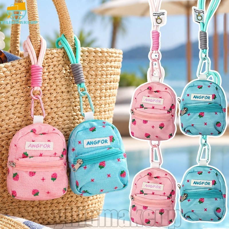 [Quick] Bolsa De Moedas Em Formato De Mochila De 2 A 1 Unidade-Estojo De Armazenamento De Fone De Ouvido-Pendurado , Por