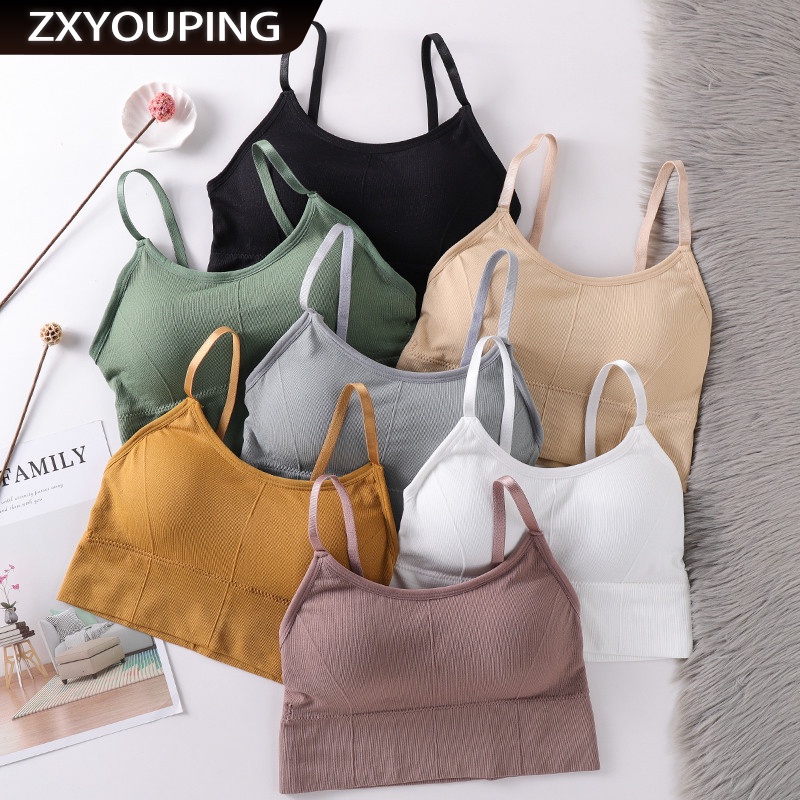 ZXYOUPING Sutiã Esportivo Feminino Costas Do Quick Dry Padded Gym Fitness Running Sport Brassiere Tops Push Up Bras Crop Top