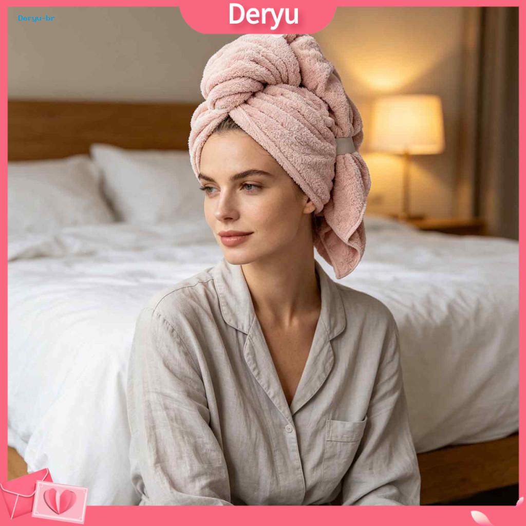Anti Frizz Hair Wrap for Long Quick Dry Microfiber Towel for Women – Super Absorbent Anti-frizz Turban with Elastic Ba
