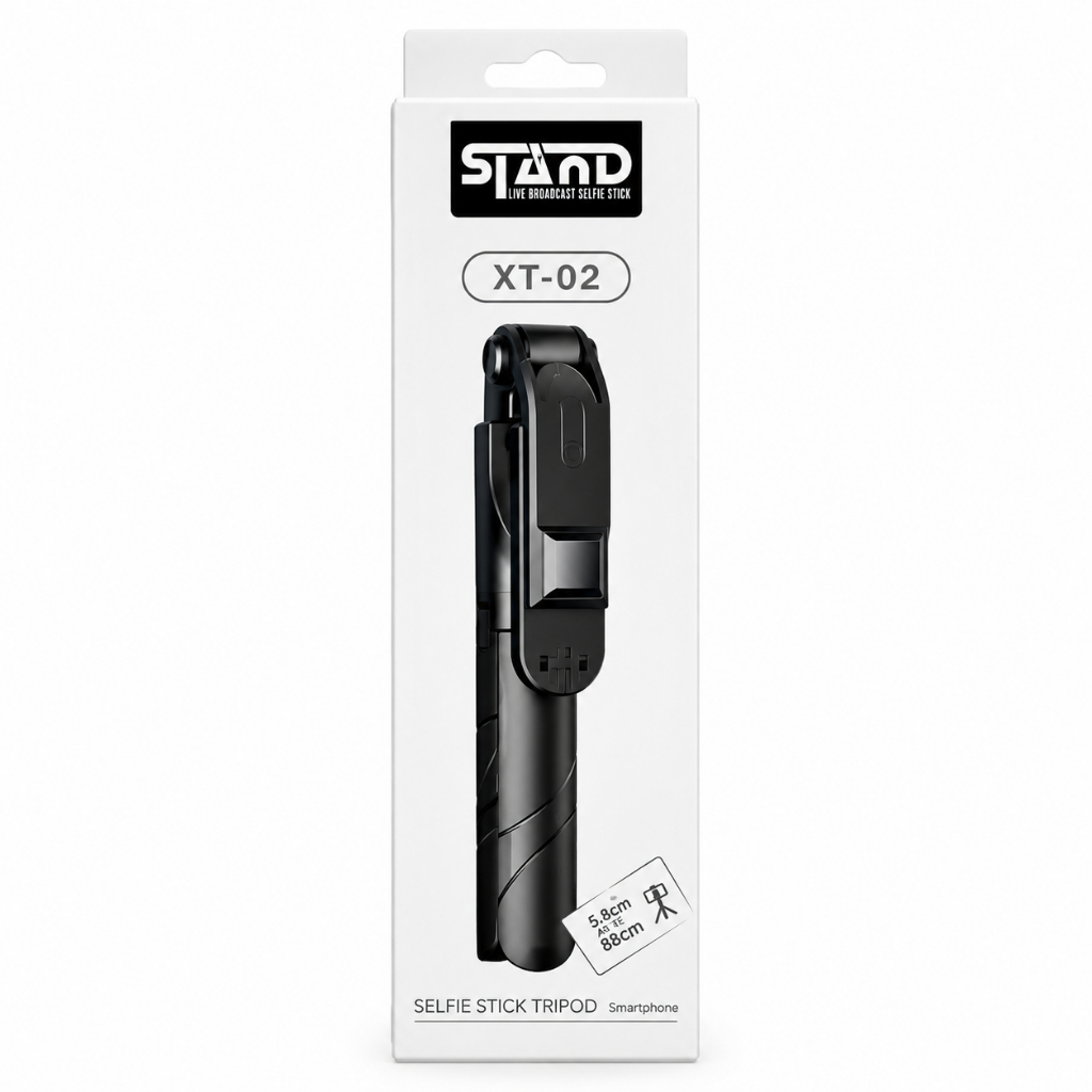 Selfie Stick Tripé Stand XT-02 para Celular, Monopé Portátil para Fotos, Vídeos, Lives e Gravações