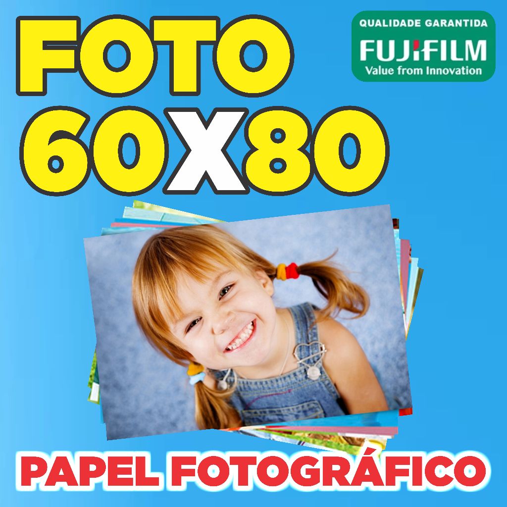 Impressão / Revelação de Foto 60x80cm Papel Fotográfico Fujifilm Foto para Quadros e Decoração