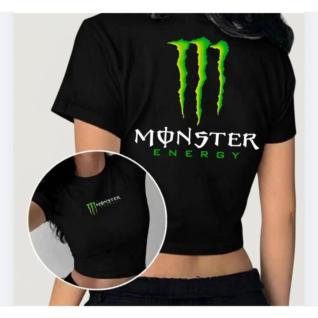 Cropped Feminino Monster Energy Gym Energético Academia Cross Fit Envio Rapido 24 Horas100% Algodão
