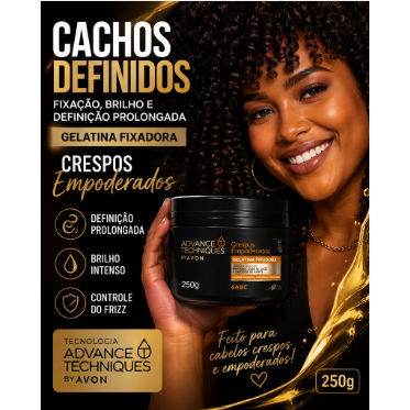 Gelatina Capilar Crespos Empoderados Advance Tech Avon 250g
