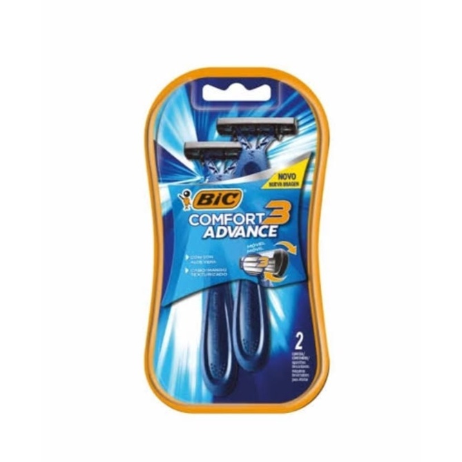 Aparelho Barbear Bic Comfort Advance Normal Móvel c/2 Unidades