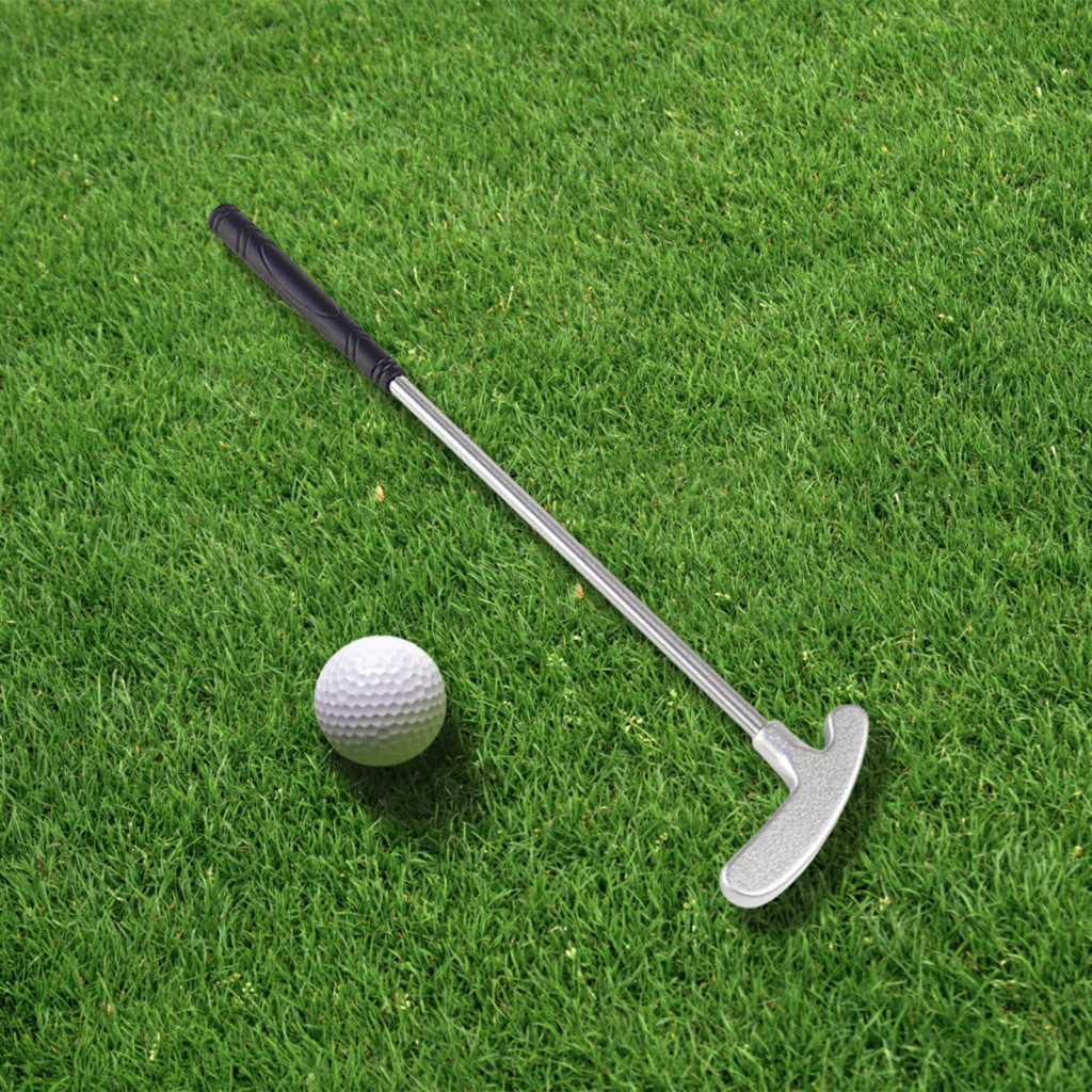 Golf Club 1 Set Mini Putter with 2 Balls Tpr Grip Stainless Steel Right Left Handed Kids Adults Table Game Indoor Outdoo