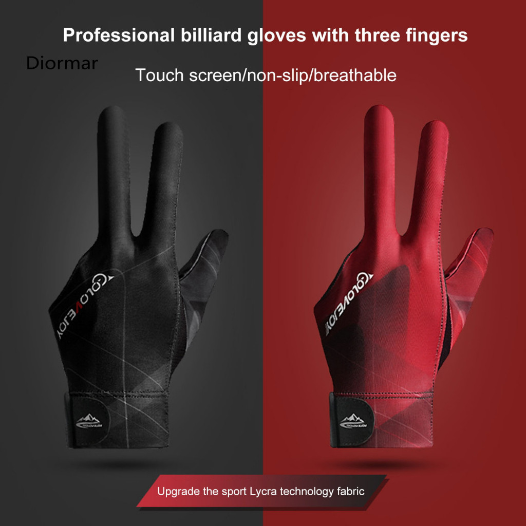 Wear-resistant Billiards Gloves Table Tennis Breathable Anti-slip Pool Cue for Left Right Hand for Men