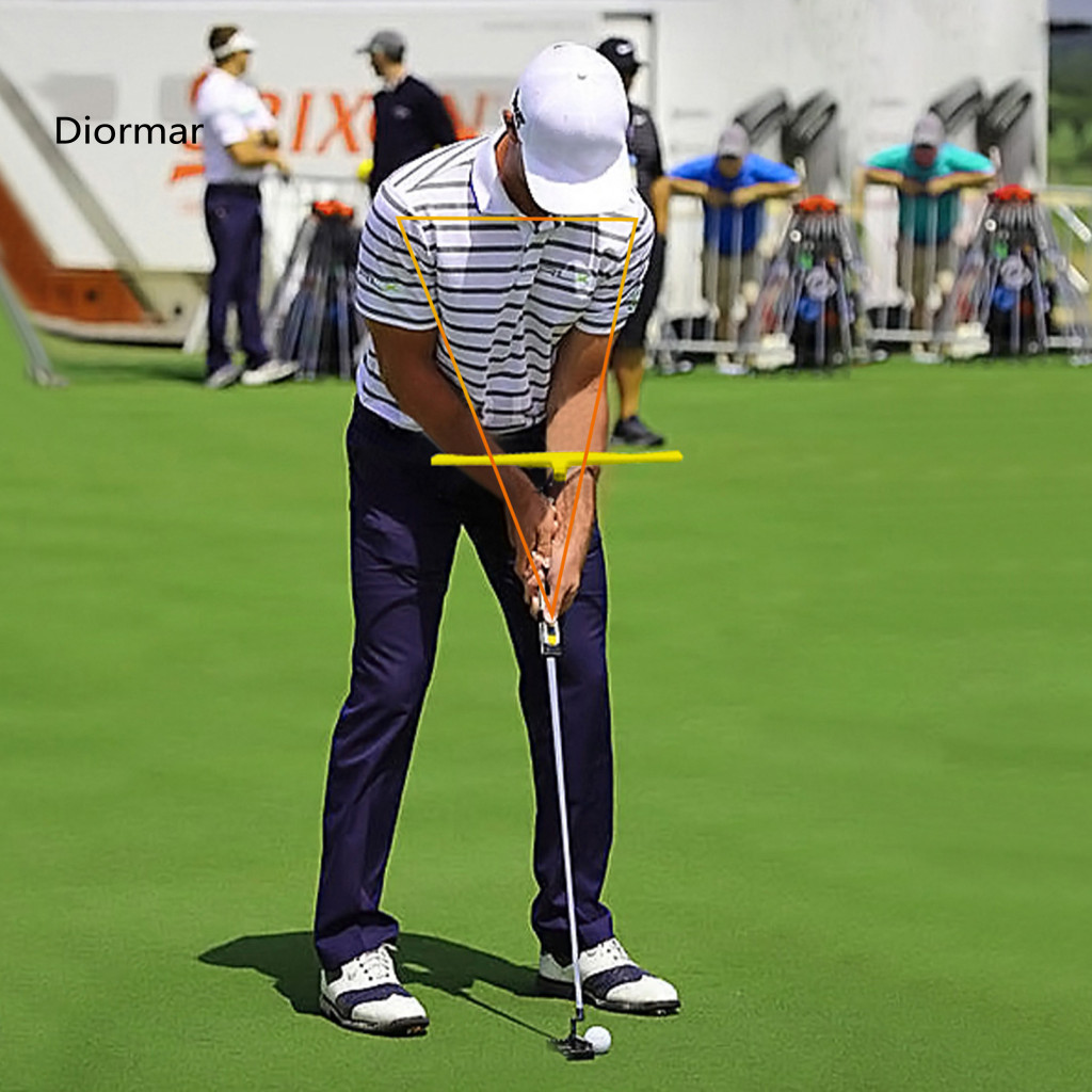 Putter Improvement Tool T-shaped Golf Putting Training Aid – Durable Reusable Lightweight Compact for Left Right-hande