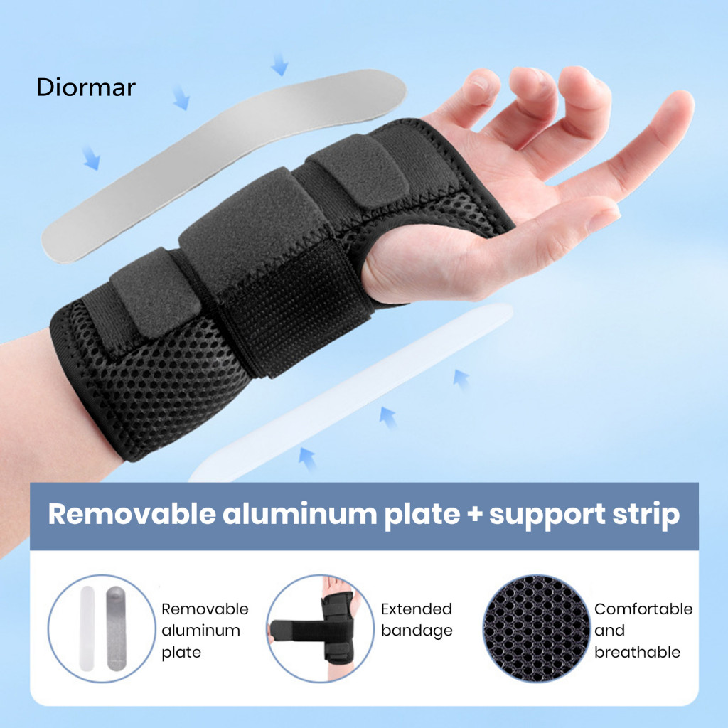 Sprained Wrist Brace Adjustable Support 1pc Breathable for Left Right Hand Pain Relief Arthritis for Recovery